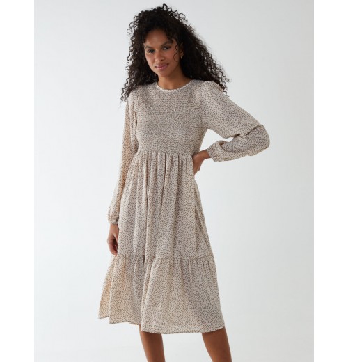 Floral Long Sleeve Tiered Dress Floral Long Sleeve Tiered Dress