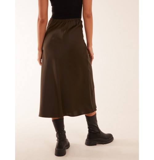 Satin Bias Midi Skirt Satin Bias Midi Skirt