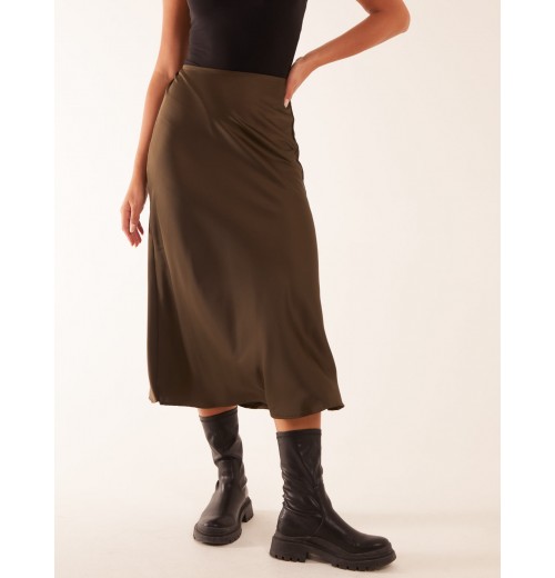 Satin Bias Midi Skirt Satin Bias Midi Skirt