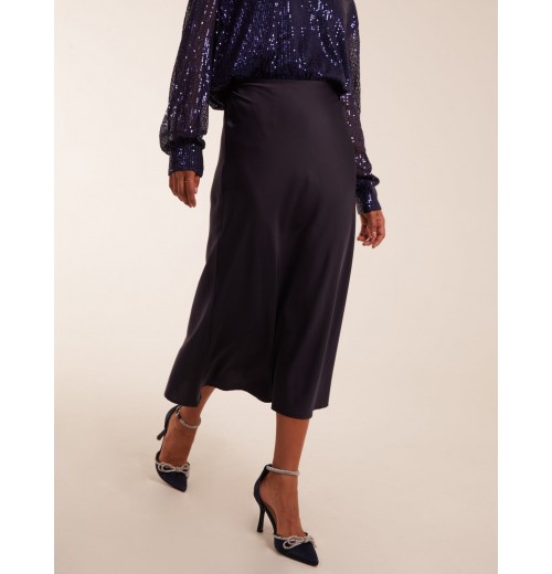 Satin Bias Midi Skirt Satin Bias Midi Skirt