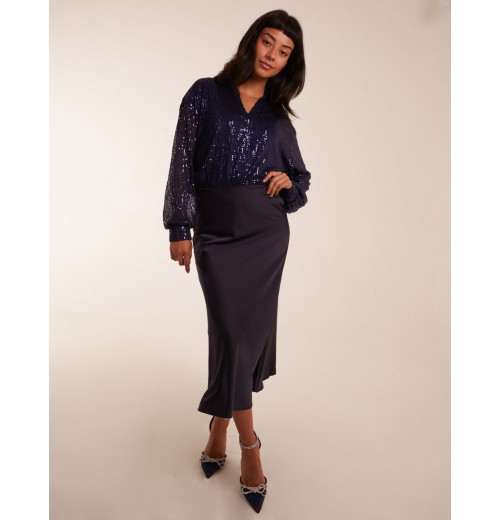 Satin Bias Midi Skirt Satin Bias Midi Skirt