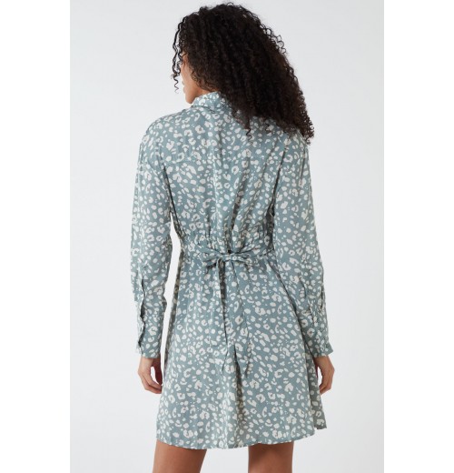 Animal Print Shirt Dress Animal Print Shirt Dress