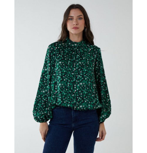 Satin Blouson Top Satin Blouson Top