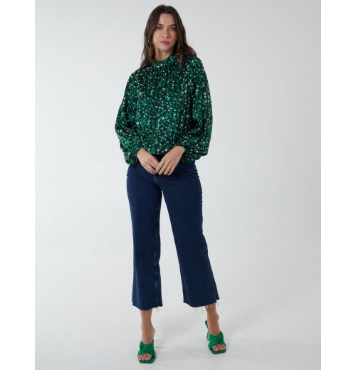 Satin Blouson Top Satin Blouson Top