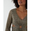 V-Neck Long Sleeve Lurex Dress V-Neck Long Sleeve Lurex Dress