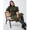 Leopard Print Ruched Side Midi Dress Leopard Print Ruched Side Midi Dress