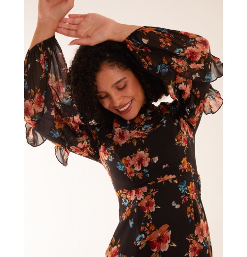Midi Dress With Sleeve Details Midi Dress With Sleeve Details