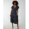 Wrap Shirring Elastic Midi Dress Wrap Shirring Elastic Midi Dress