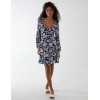 Neck Shirred Mini Tiered Dress Neck Shirred Mini Tiered Dress