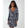 Neck Shirred Mini Tiered Dress Neck Shirred Mini Tiered Dress
