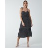 Strappy Elasticated Button Through Midi Dress Strappy Elasticated Button Through Midi Dress