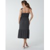 Strappy Elasticated Button Through Midi Dress Strappy Elasticated Button Through Midi Dress