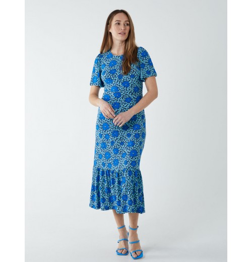 Crew Neck Midi Angel Sleeve Tie Back Dress Crew Neck Midi Angel Sleeve Tie Back Dress
