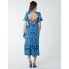 Crew Neck Midi Angel Sleeve Tie Back Dress Crew Neck Midi Angel Sleeve Tie Back Dress
