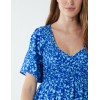 Sheared Bust Midi Dress With Angel Sleeve Sheared Bust Midi Dress With Angel Sleeve