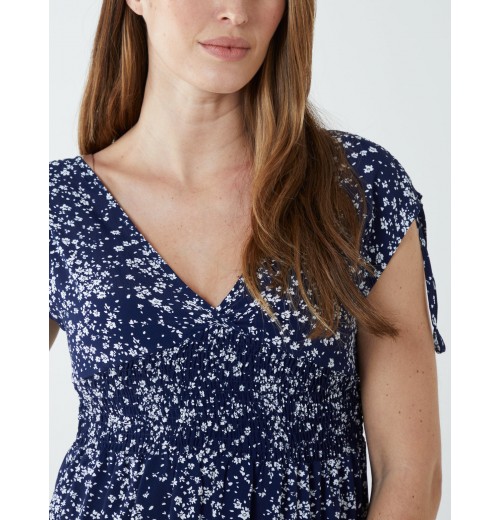 Drawstring Adjustable Tier Midi Dress Drawstring Adjustable Tier Midi Dress