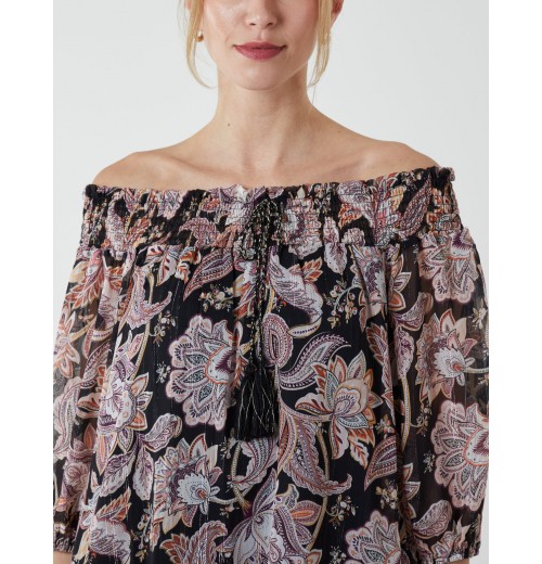 Sheared Neck Bardot Dress Sheared Neck Bardot Dress