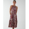 Paisley Halter Neck Keyhole Midi Dress Paisley Halter Neck Keyhole Midi Dress