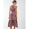 Paisley Halter Neck Keyhole Midi Dress Paisley Halter Neck Keyhole Midi Dress