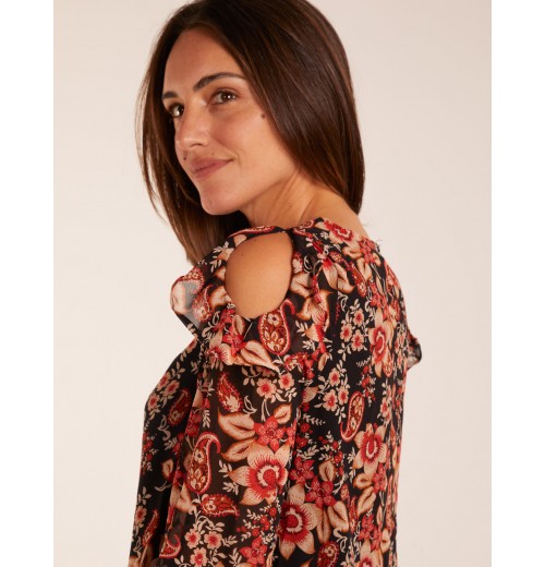 Cold Shoulder Frill Blouse Cold Shoulder Frill Blouse
