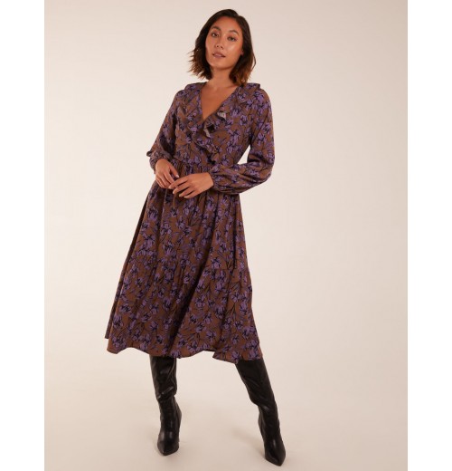 Ruffle Wrap Midi Dress Ruffle Wrap Midi Dress