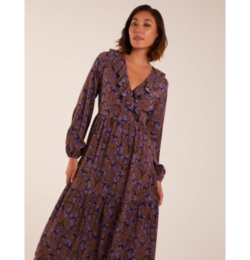 Ruffle Wrap Midi Dress Ruffle Wrap Midi Dress