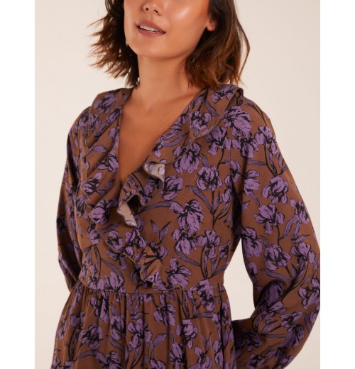 Ruffle Wrap Midi Dress Ruffle Wrap Midi Dress