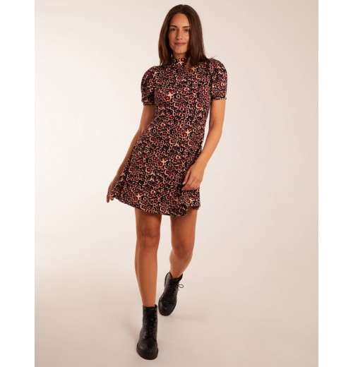 Floral Animal Smock Mini Dress Floral Animal Smock Mini Dress