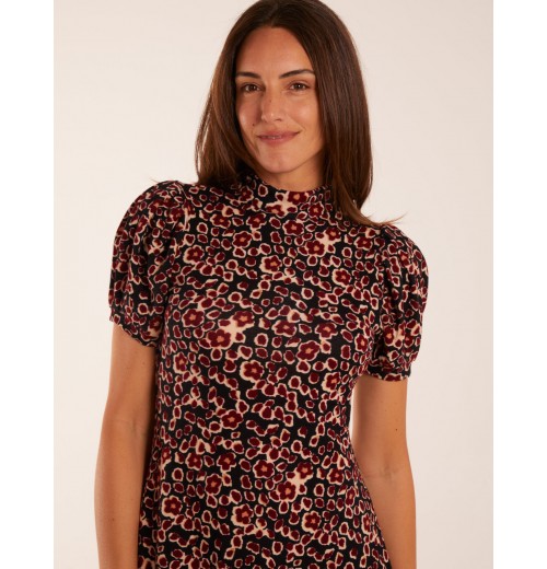 Floral Animal Smock Mini Dress Floral Animal Smock Mini Dress
