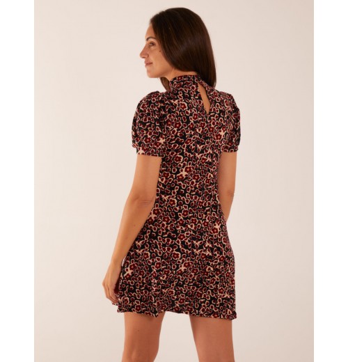 Floral Animal Smock Mini Dress Floral Animal Smock Mini Dress