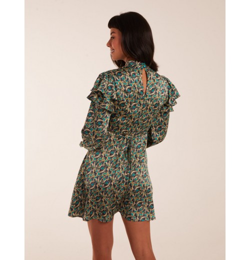 Ruffle Sleeve High Neck Swing Dress Ruffle Sleeve High Neck Swing Dress