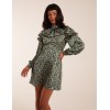 Ruffle Sleeve High Neck Swing Dress Ruffle Sleeve High Neck Swing Dress