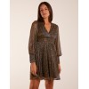Metallic Wrap Mini Dress Metallic Wrap Mini Dress