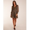 Metallic Wrap Mini Dress Metallic Wrap Mini Dress
