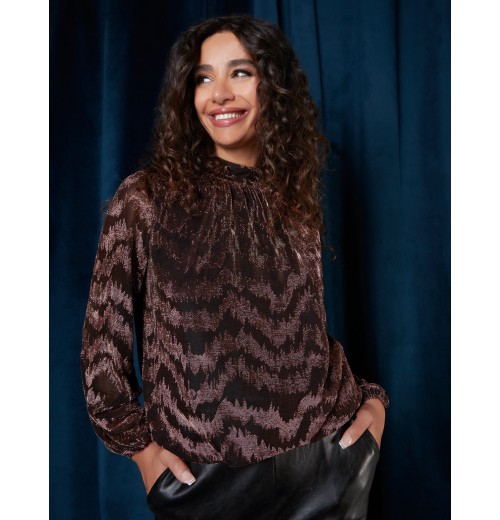 High Neck Puff Ball Top High Neck Puff Ball Top