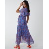Metallic Detail Frill Split Dress Metallic Detail Frill Split Dress