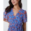 Metallic Detail Frill Split Dress Metallic Detail Frill Split Dress