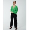 Crossover Woven Plain Blouse Crossover Woven Plain Blouse