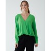 Crossover Woven Plain Blouse Crossover Woven Plain Blouse