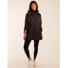 Roll Neck Drawstring Poncho Roll Neck Drawstring Poncho