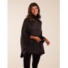 Roll Neck Drawstring Poncho Roll Neck Drawstring Poncho