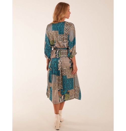 Satin Button Kimono Sleeve Shirt Dress Satin Button Kimono Sleeve Shirt Dress