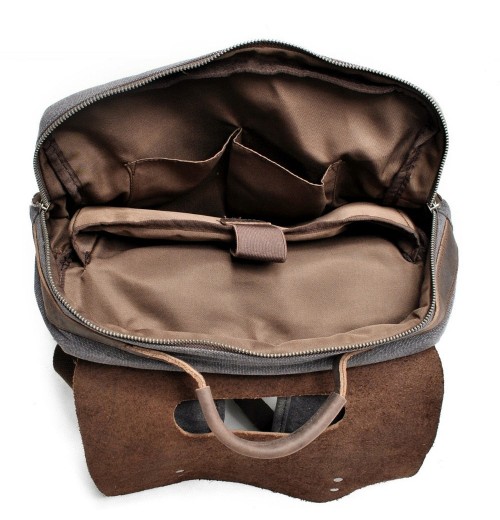 Waxed Canvas And Leather 15.6 Backpack Waxed Canvas And Leather 15.6 Backpack