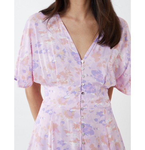 Button Through Angel Sleeve Maxi Dress Button Through Angel Sleeve Maxi Dress