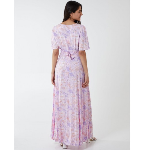 Button Through Angel Sleeve Maxi Dress Button Through Angel Sleeve Maxi Dress