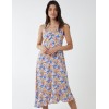 Twist Front Floral Print Midi Dress Twist Front Floral Print Midi Dress