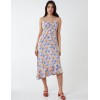 Twist Front Floral Print Midi Dress Twist Front Floral Print Midi Dress