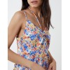 Twist Front Floral Print Midi Dress Twist Front Floral Print Midi Dress