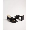 Twist Strap Mules With Square Toe Twist Strap Mules With Square Toe