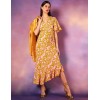 Ruffle Wrap Midi Dress Ruffle Wrap Midi Dress